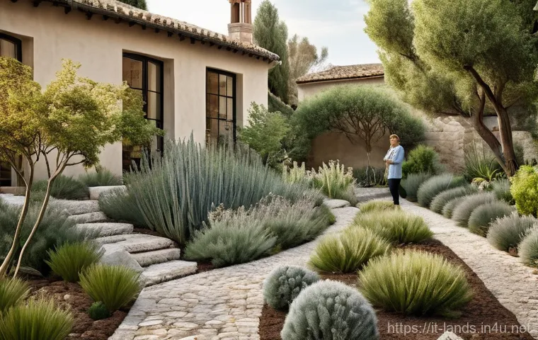 조경 프로젝트에서의 시간 관리 기술 - **Prompt 2: Harmonious Teamwork on a Mediterranean Garden Site**
    "A diverse team of skilled land...