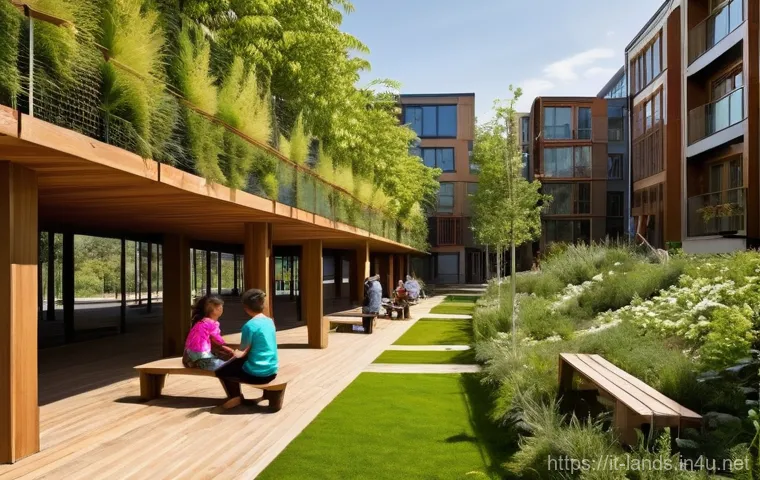 조경 관련 기업에서 인턴십 경험 나누기 - **Prompt:** A group of professional landscape architects and urban planners, diverse in age and gend...