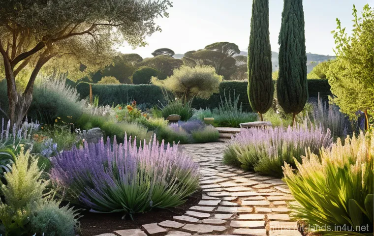 조경 실무 워크숍 후기 - **Prompt:** A picturesque sustainable Italian garden, bathed in warm afternoon sunlight. The design ...