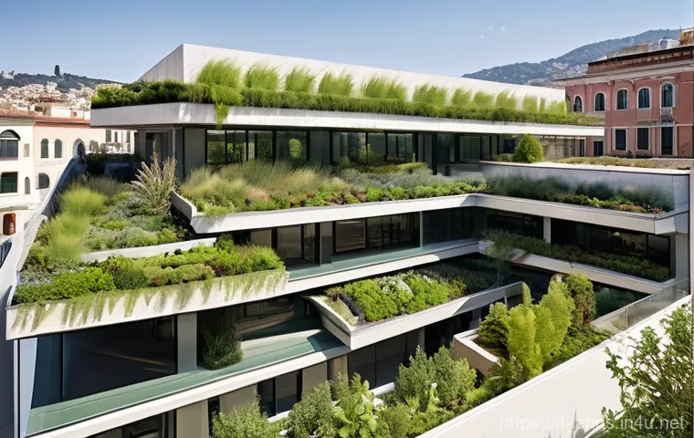 조경 실무 워크숍 후기 - **Prompt:** A picturesque sustainable Italian garden, bathed in warm afternoon sunlight. The design ...