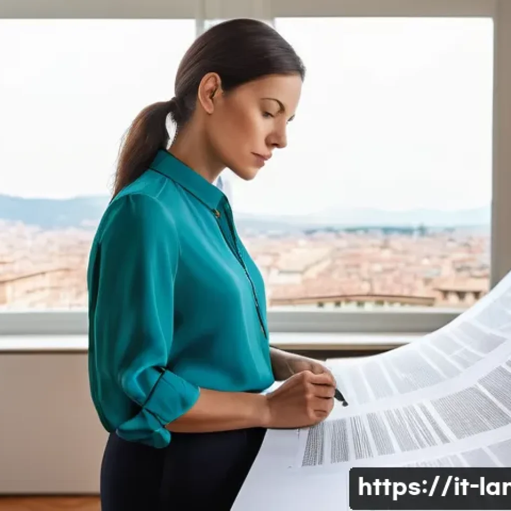 조경 공사 입찰 과정 이해 - **"Navigating the Labyrinth of Tenders: The Expert's Gaze"**: A determined female landscape architec...