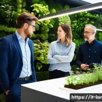 Home 20 조경 분야에서의 실무 경력 관리 - **Prompt:** A diverse group of professional landscapers and garden designers, dressed in stylish yet...