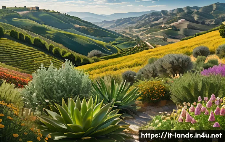 조경 학과 학생들의 추천 도서 - A detailed botanical illustration scene showcasing a variety of native European plants typical of an...