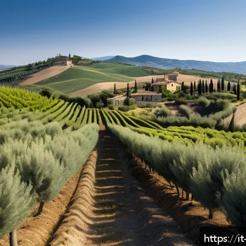 조경 이론 vs 실무 차이와 중요성 - A detailed landscape architectural project site in Tuscany, Italy, showcasing a harmonious blend of ...