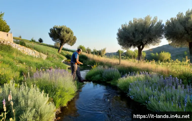 조경 전문가가 알아야 할 환경 생태학 - Photorealistic ecological landscape planning scene in central Italy, an experienced landscape archit...